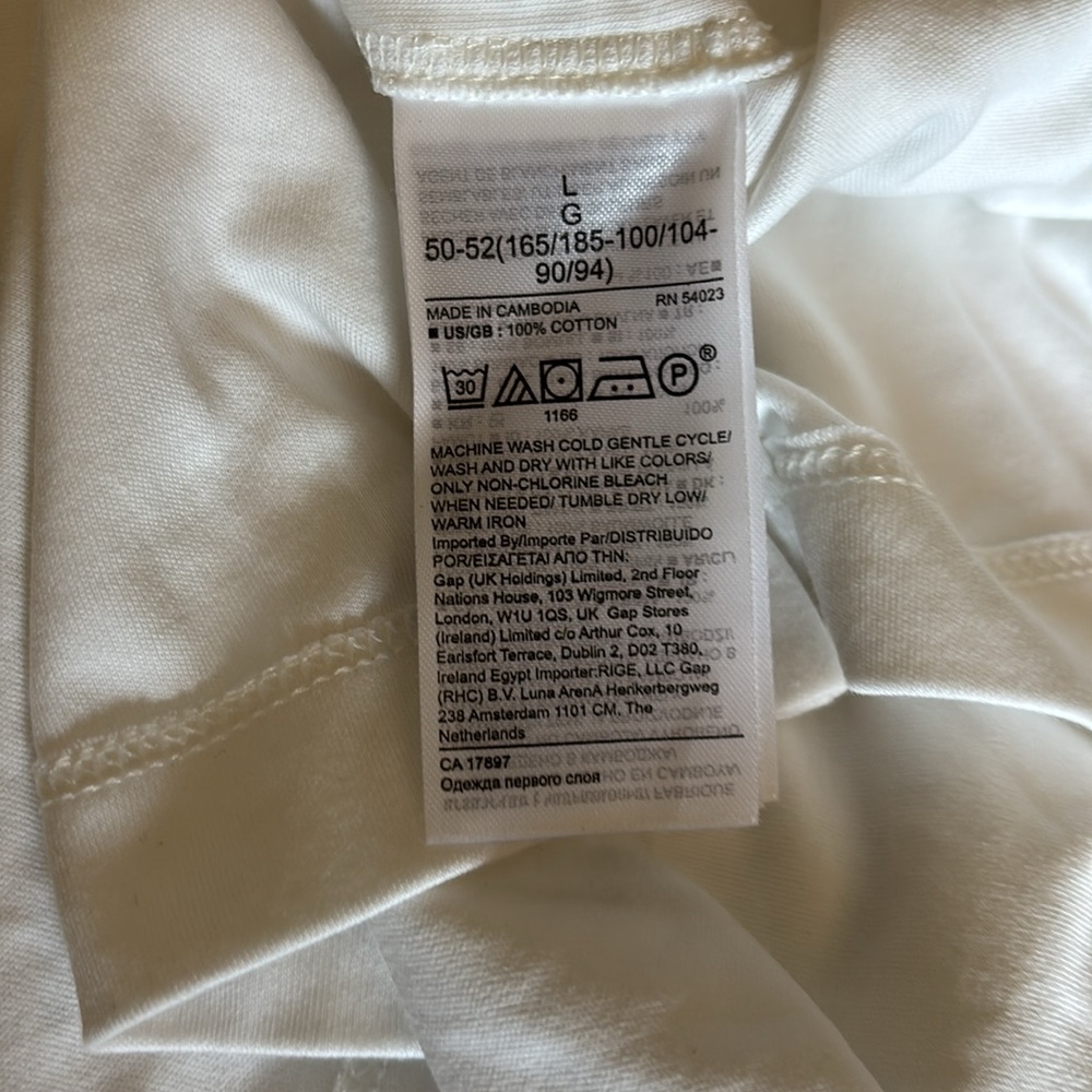 Two - 1 white, 1 gray. Banana Republic Men's Tee luxury perf. blend. Long sleeve - Picture 5 of 8